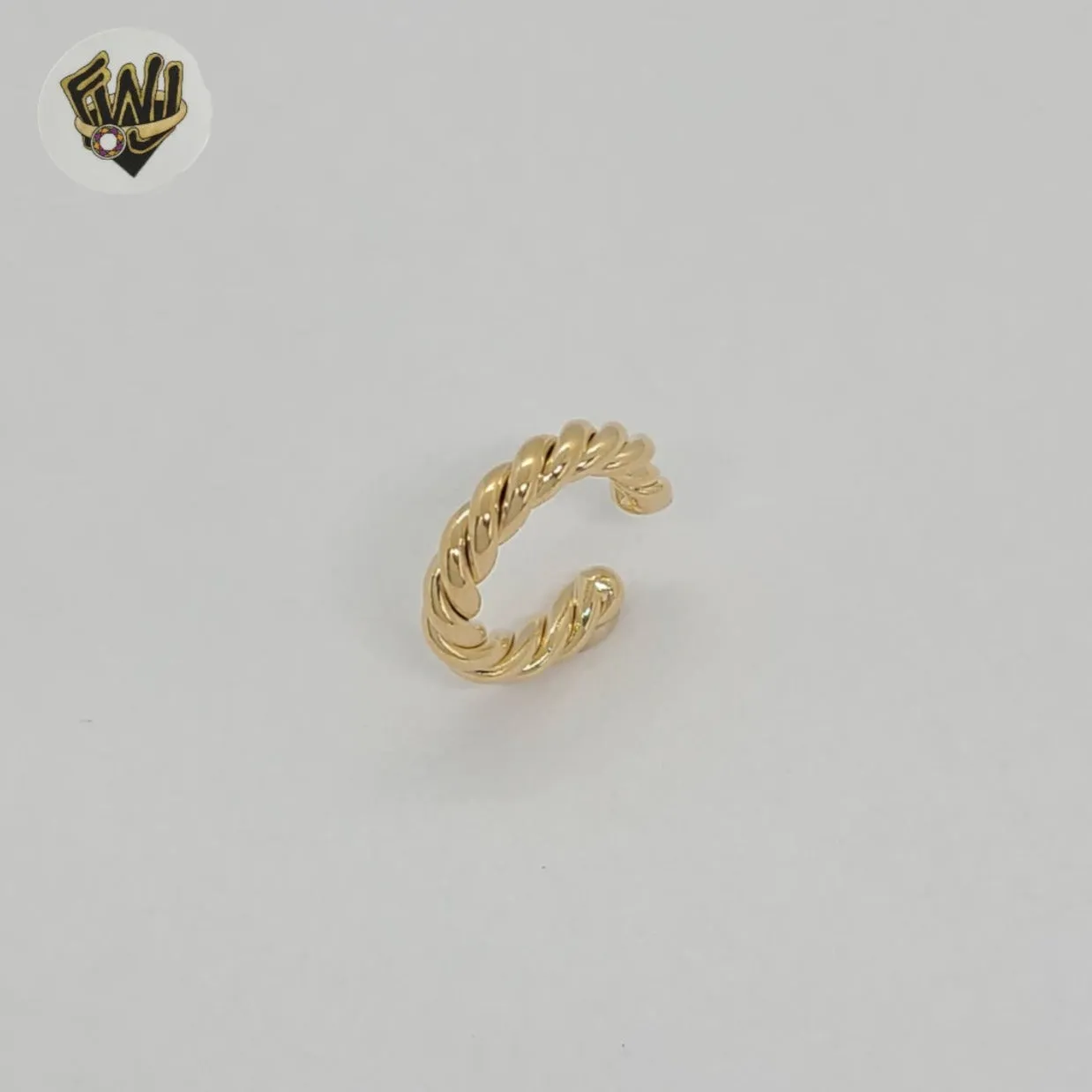 (1-2649-4) Gold Laminate - Twisted Cuff Earrings - BGF