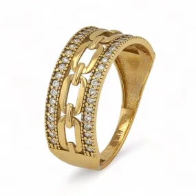 10K Yelow Gold Link Ring - 202096