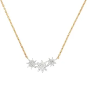 14K Star Diamond Pendant Necklace