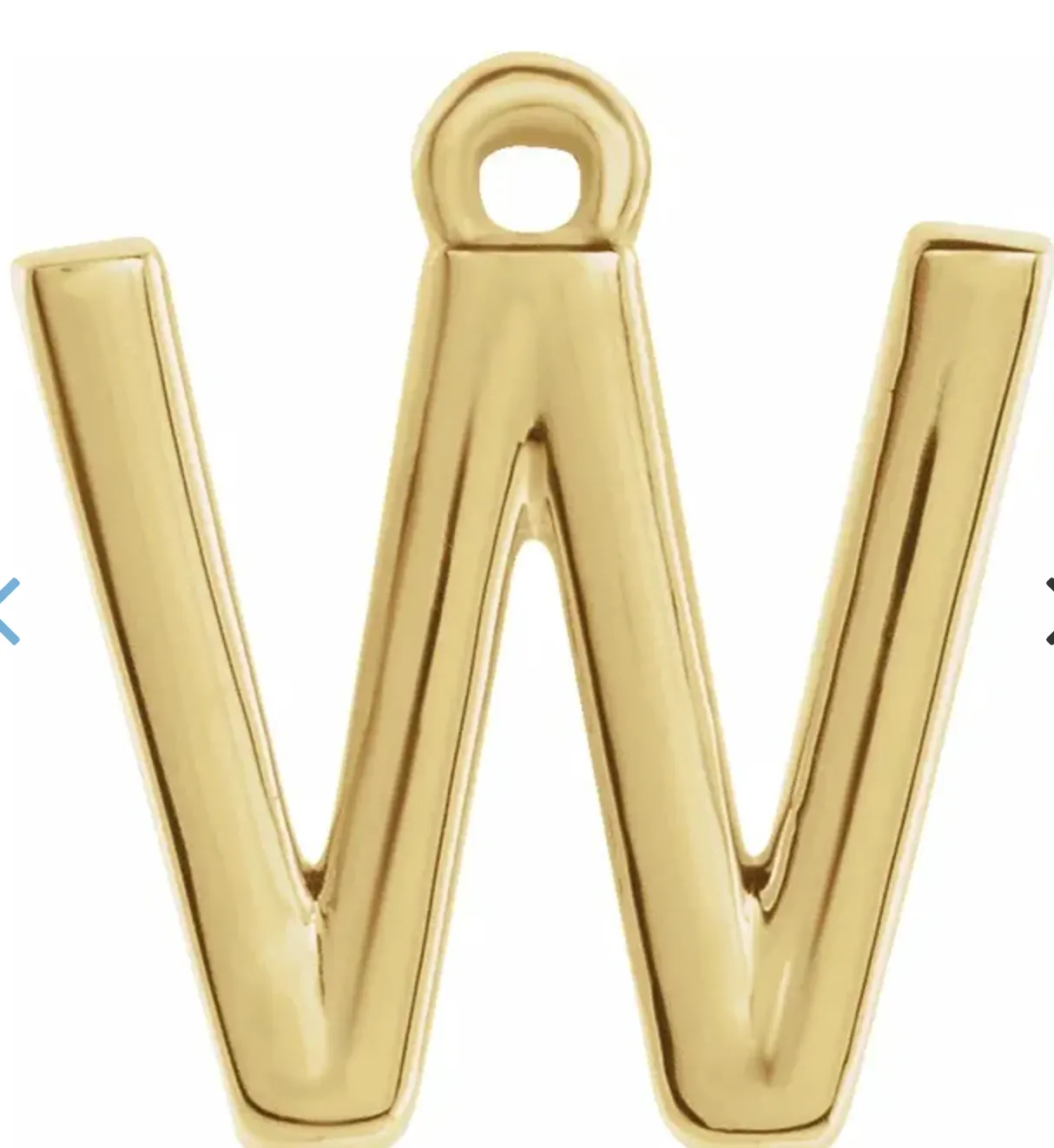 14k Uppercase Initial Charm