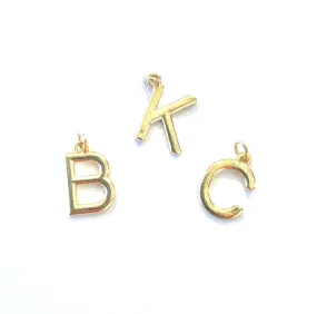 14k Uppercase Initial Charm