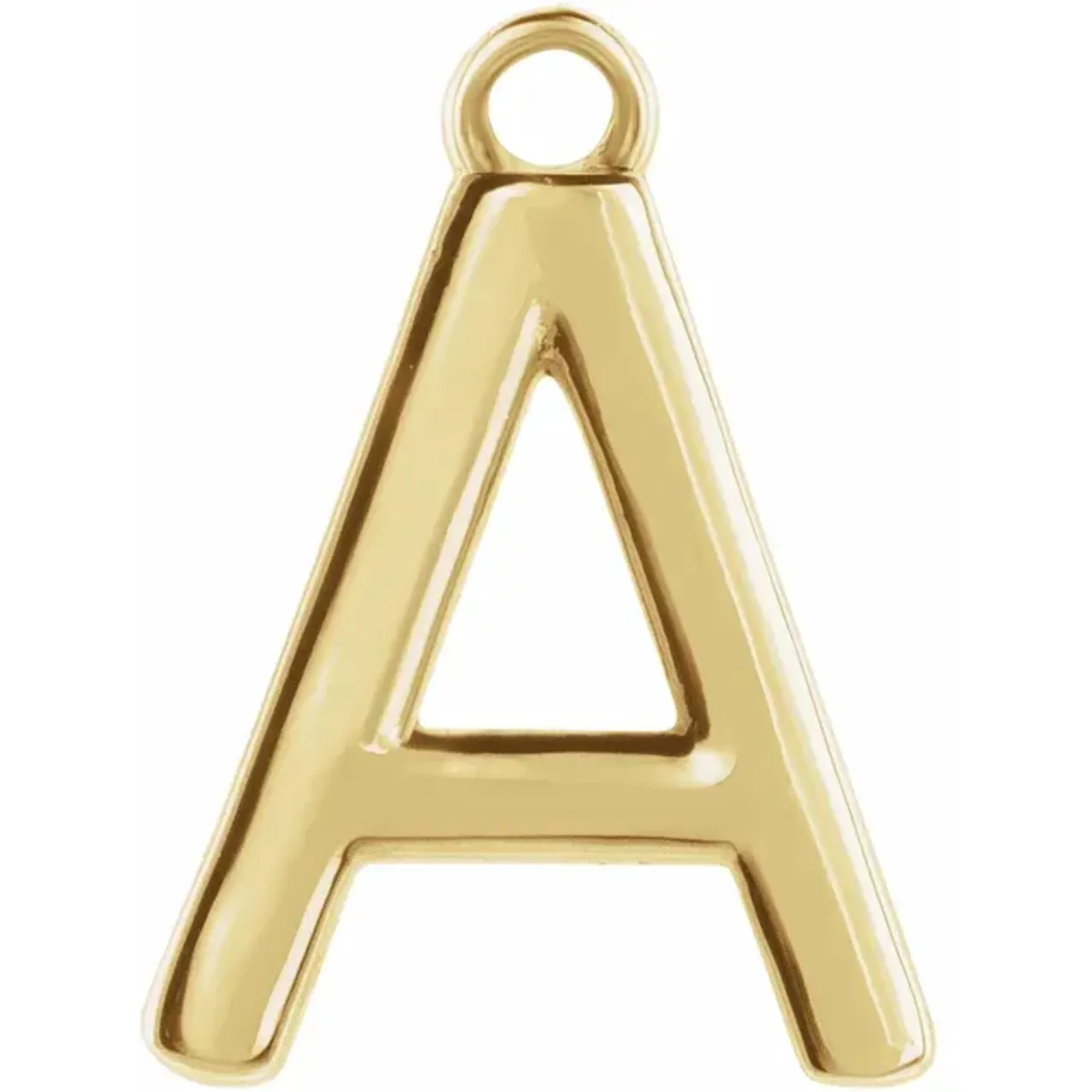 14k Uppercase Initial Charm