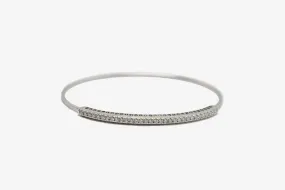 14k White Gold Expandable Diamond Bracelet