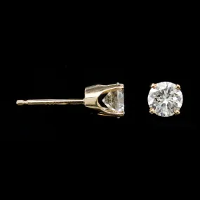 14K Yellow Gold Estate Diamond Stud Earrings