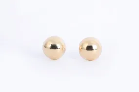 14k Yellow Gold Half Ball Stud Earrings (0.55g.)