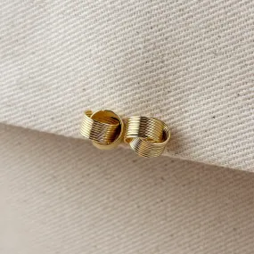 18k Gold Filled Wire Knot Stud Earrings