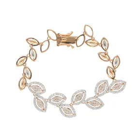 18K Rose Gold & CZ Artisan Bracelet (11.4gm)