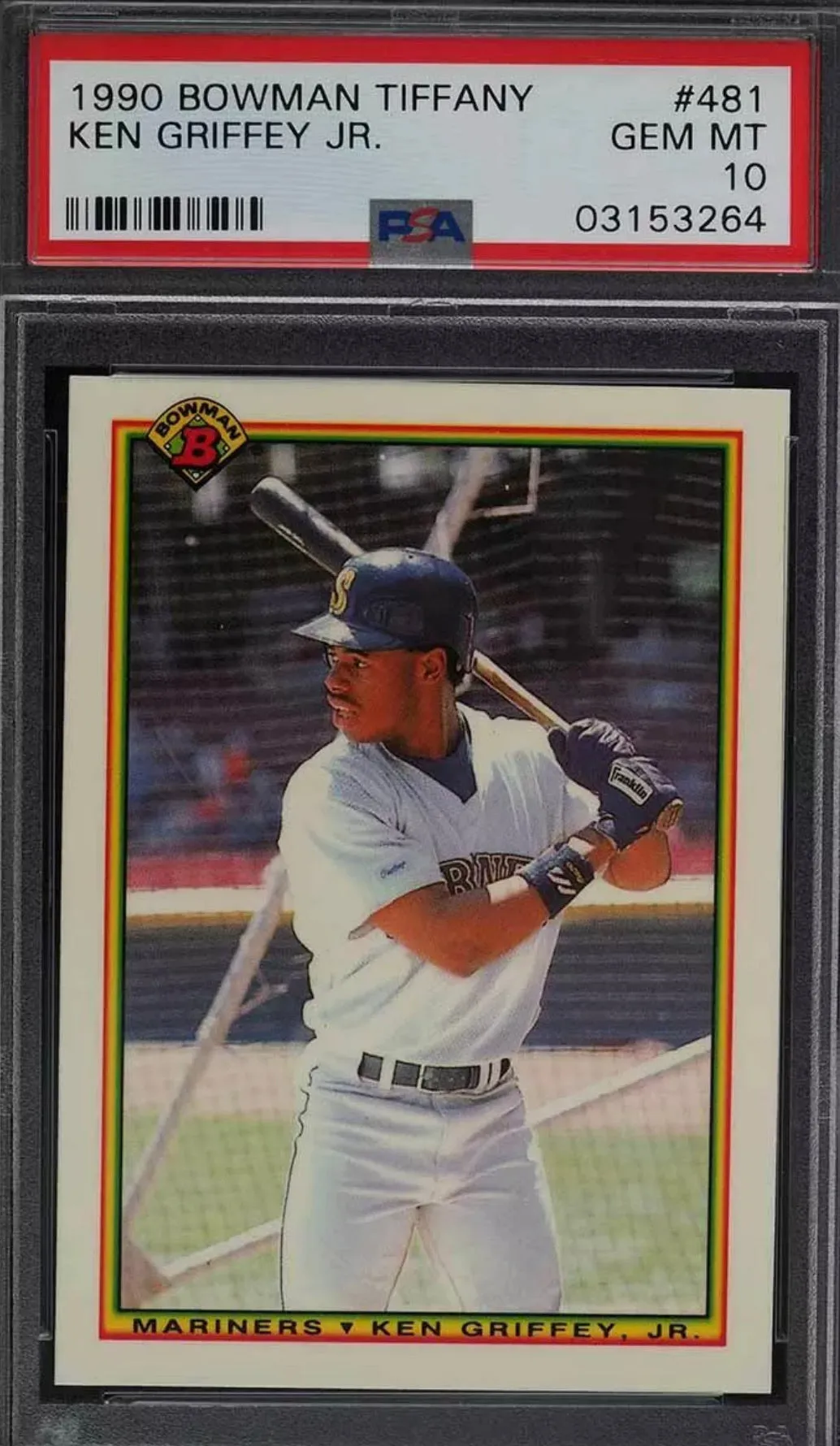 1990 Bowman Tiffany Ken Griffey Jr. #481 PSA 10 GEM MINT