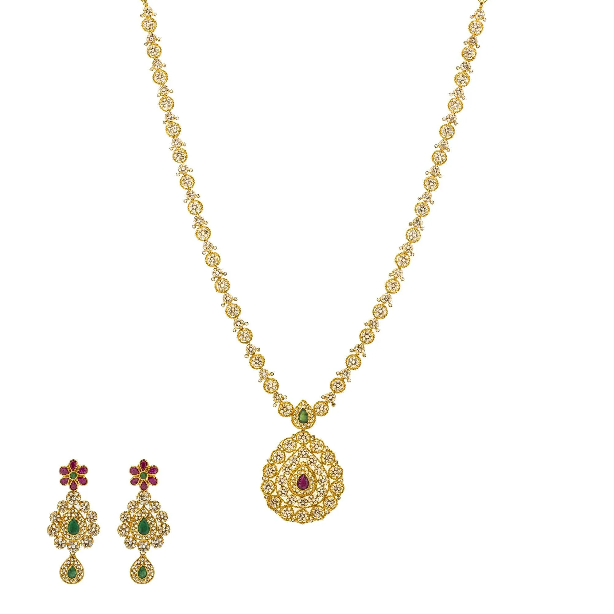 22K Gold & Uncut Diamond Ekiya Mangalsutra Set