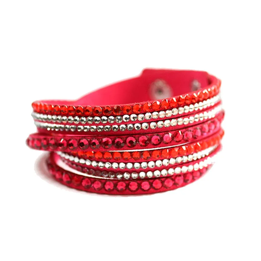 5 Leatherette Wrap-Around Color Bracelets of your Choice!