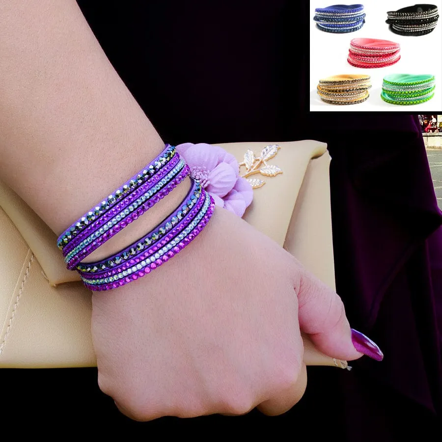 5 Leatherette Wrap-Around Color Bracelets of your Choice!