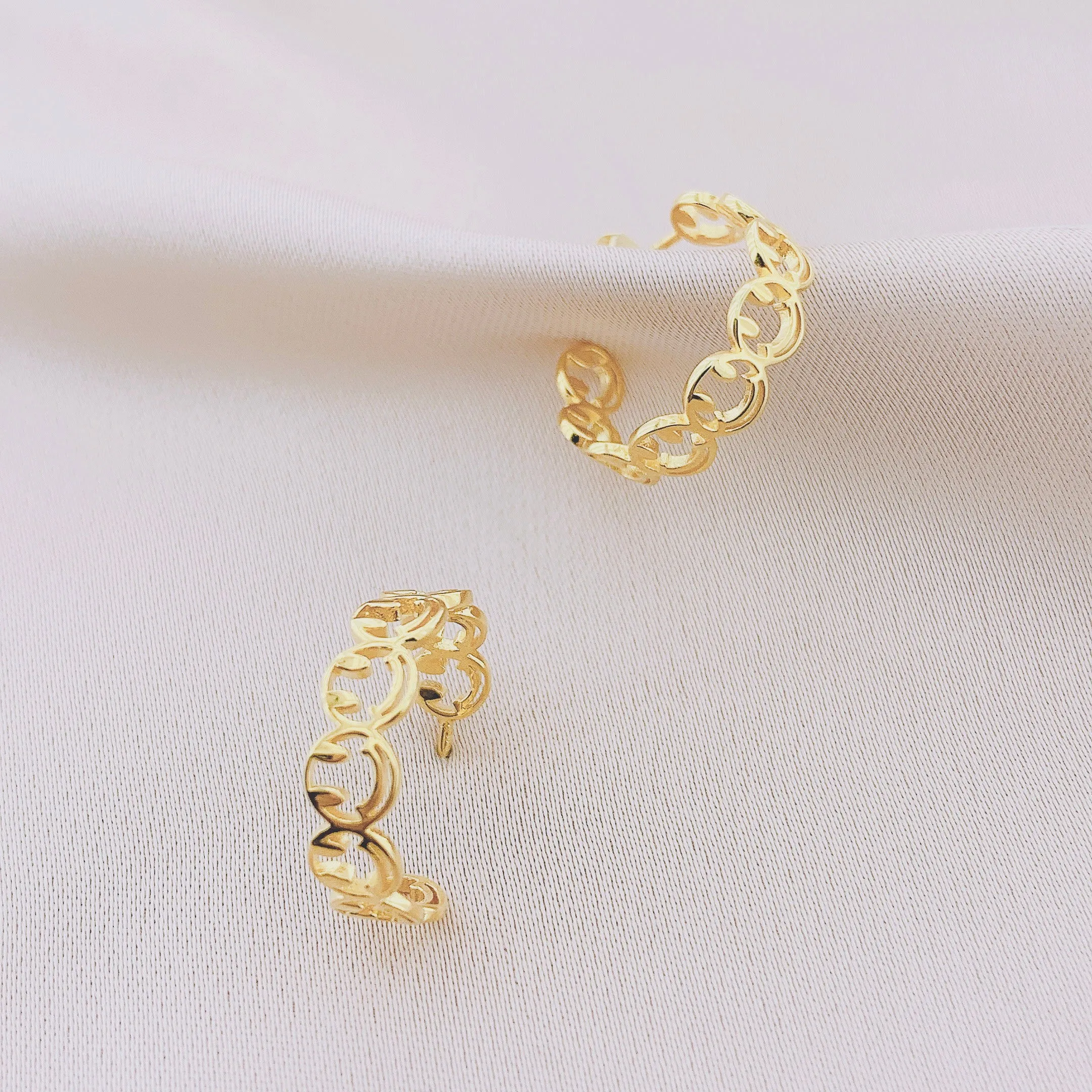 925 Silver Smiling Hoop Earring