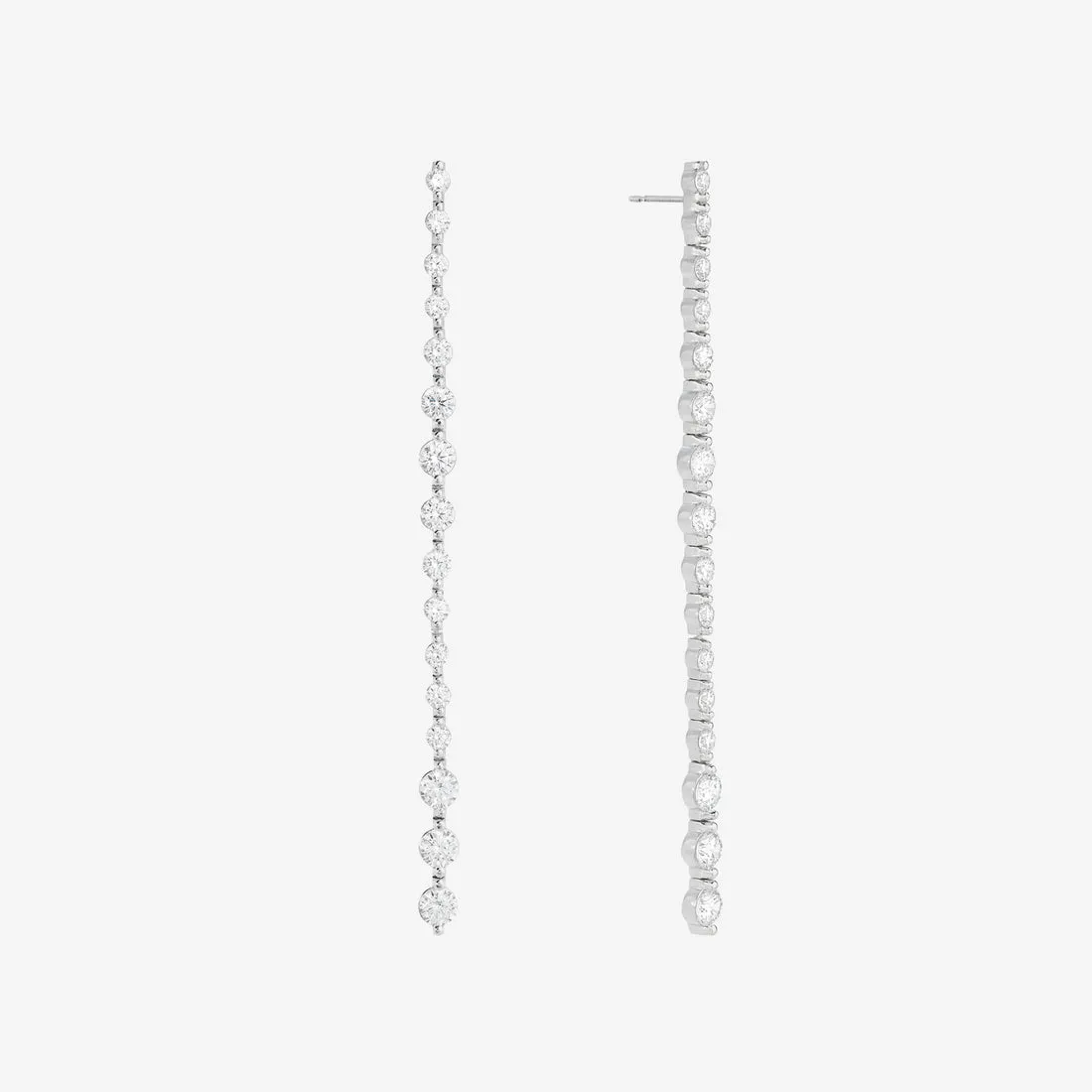 925 Sterling Silver Tennis Drop Earrings