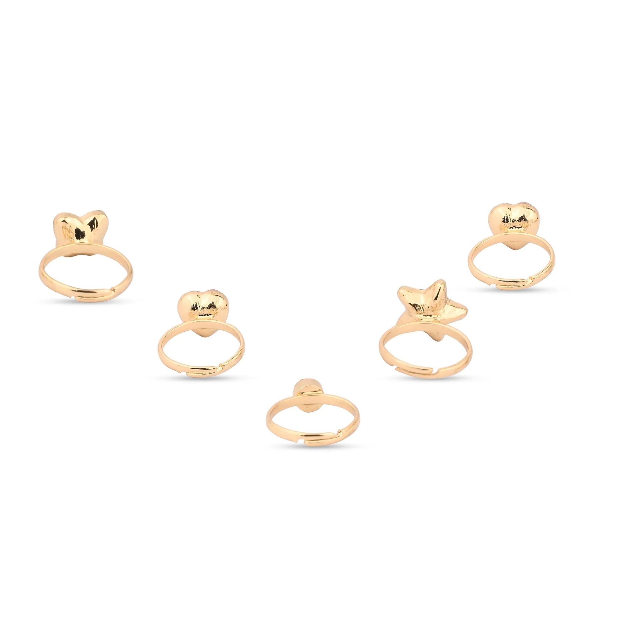 Accessorize London Girl's Girls Gem Rings 5 Pack