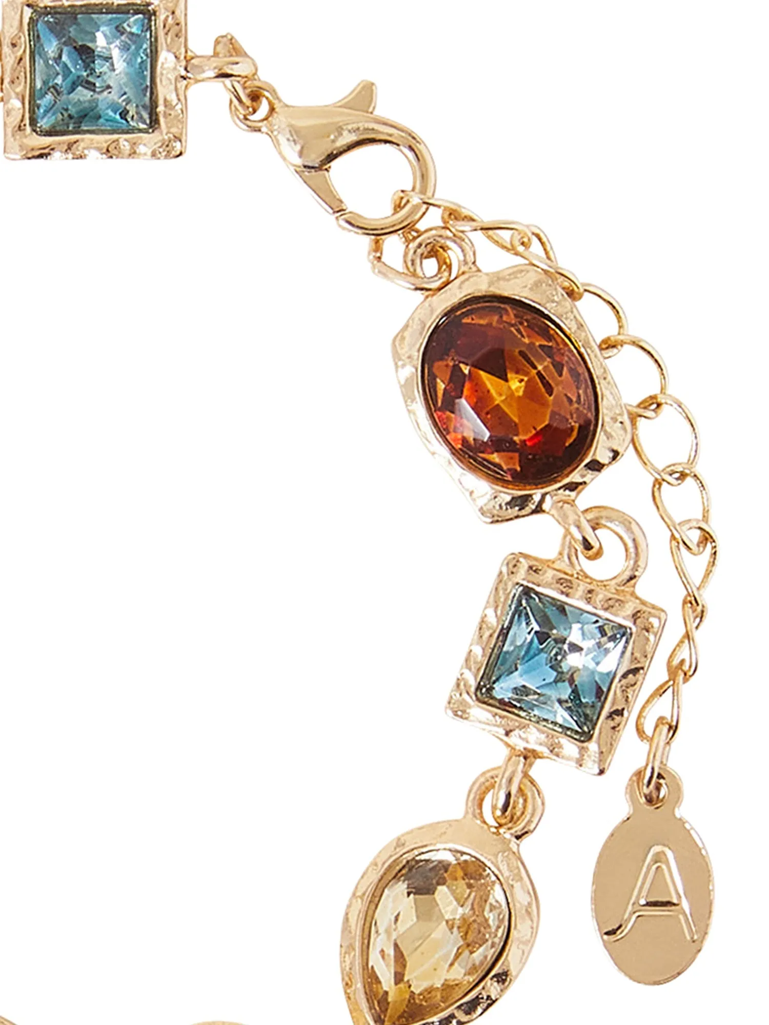 Accessorize London Women's Mixed Gem Clasp Bracelet