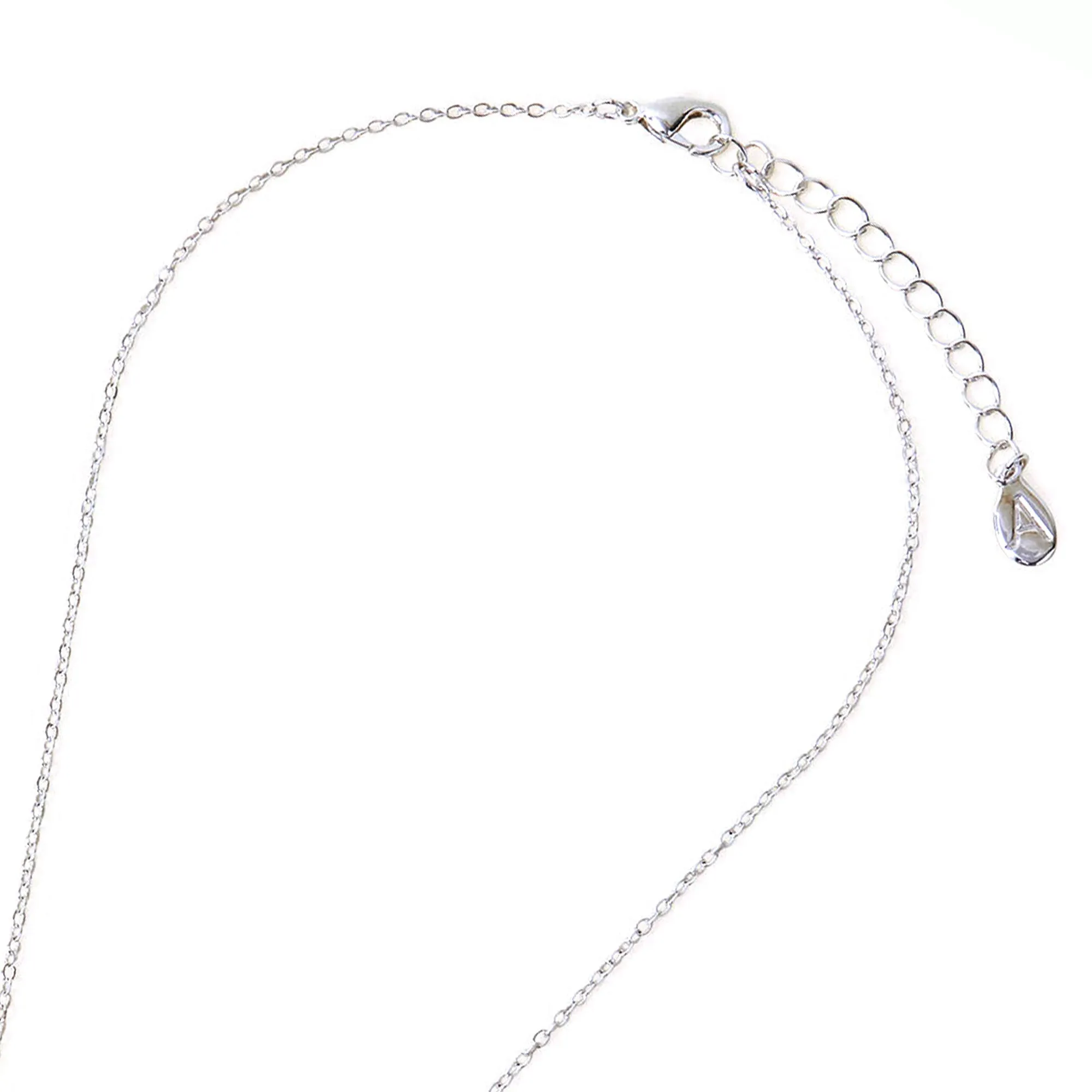 Accessorize London Women's Silver Gem Station Necklace