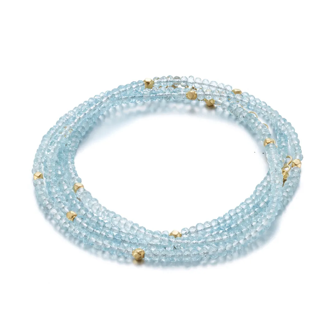 Aquamarine Wrap Bracelet