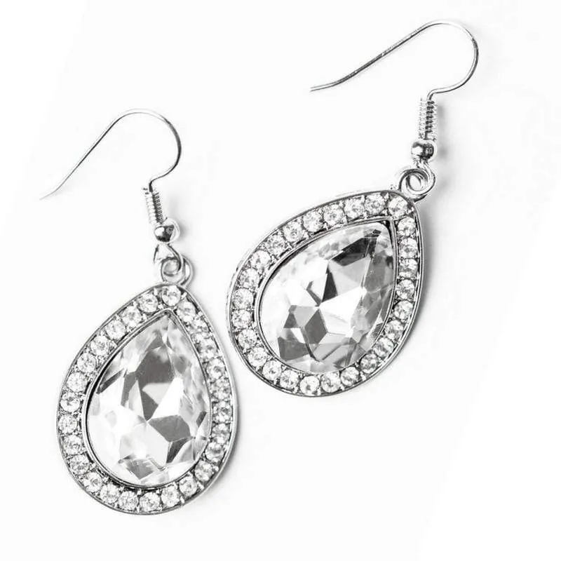 Are You Sure That's REGAL? White Gem Earrings