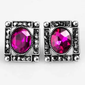 Backstage Broadway Pink Gem Post Earrings