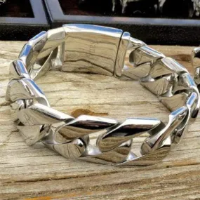 Bagger Bracelet - Silver - 1 Wide - The Custom - B22