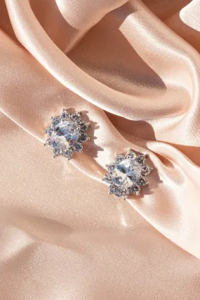 Bella Floral Halo Clip-on Earrings