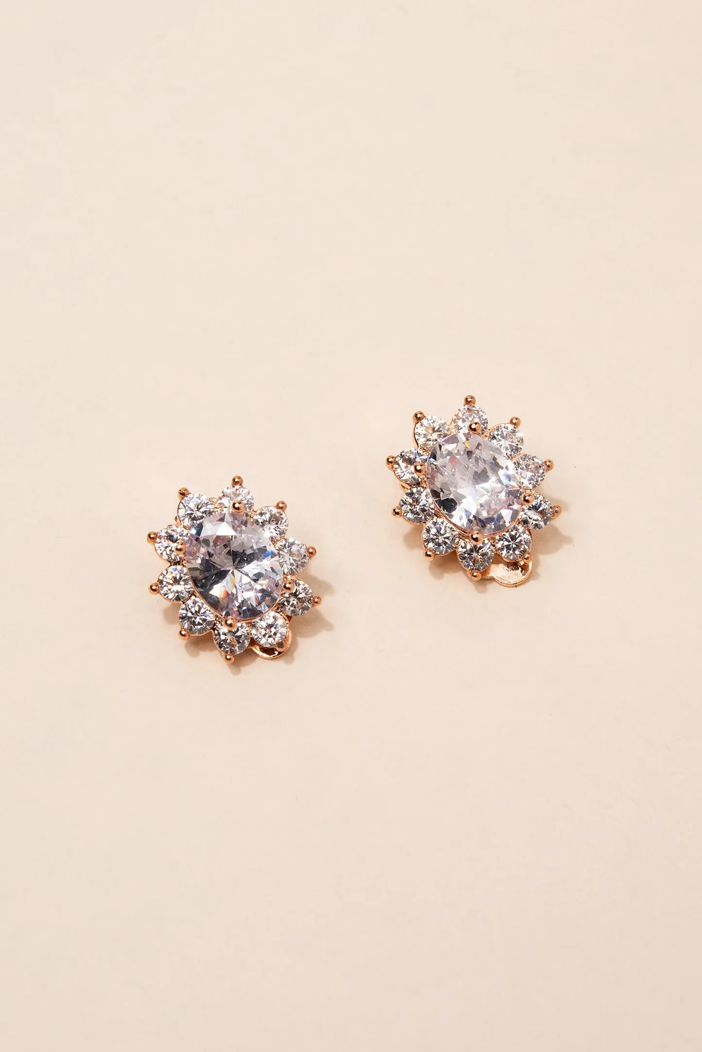 Bella Floral Halo Clip-on Earrings