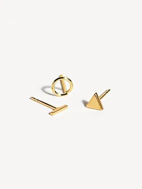 Bianca Geometric Stud Earrings Set