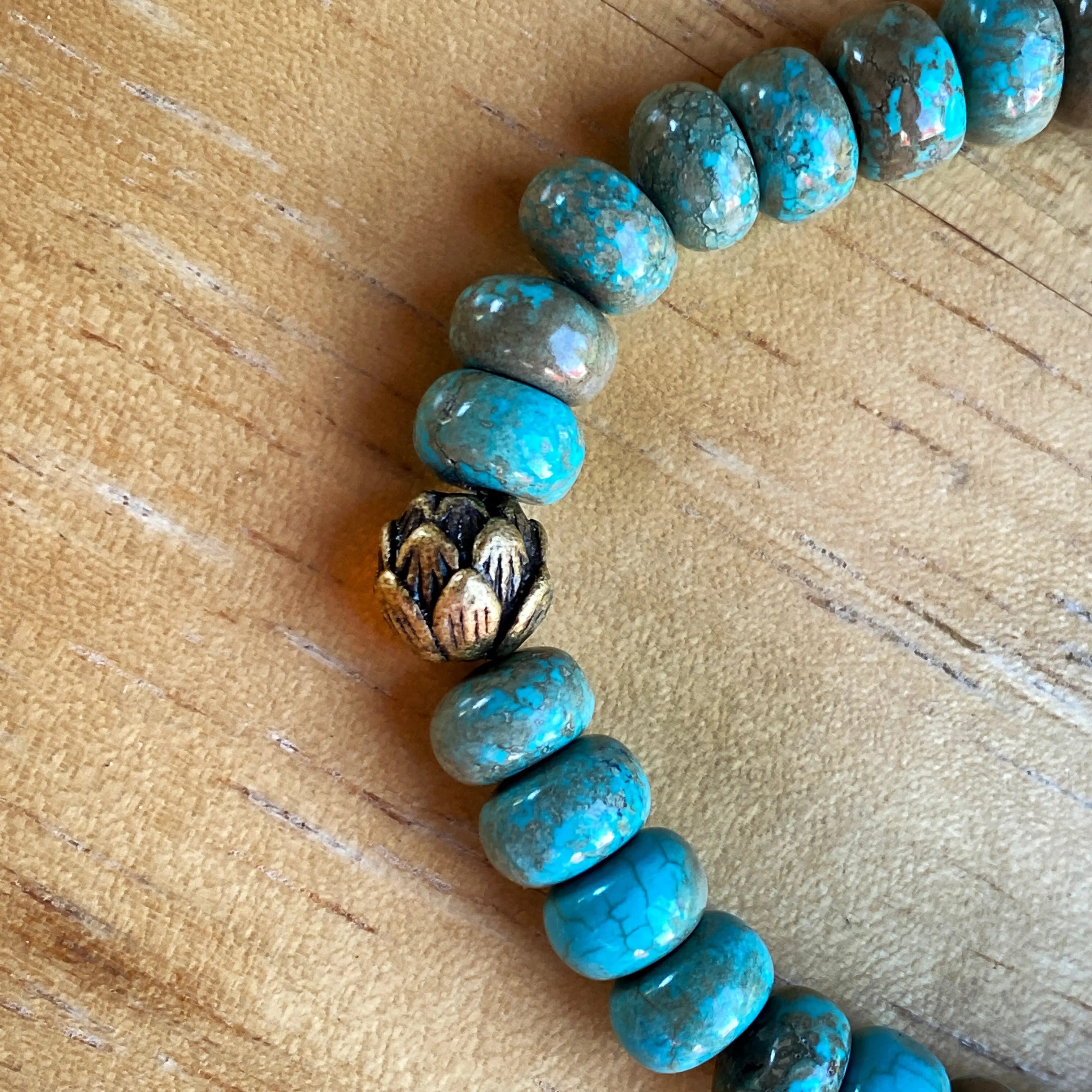 Boulder Creek Turquoise Beaded Gemstone stretch Bracelet