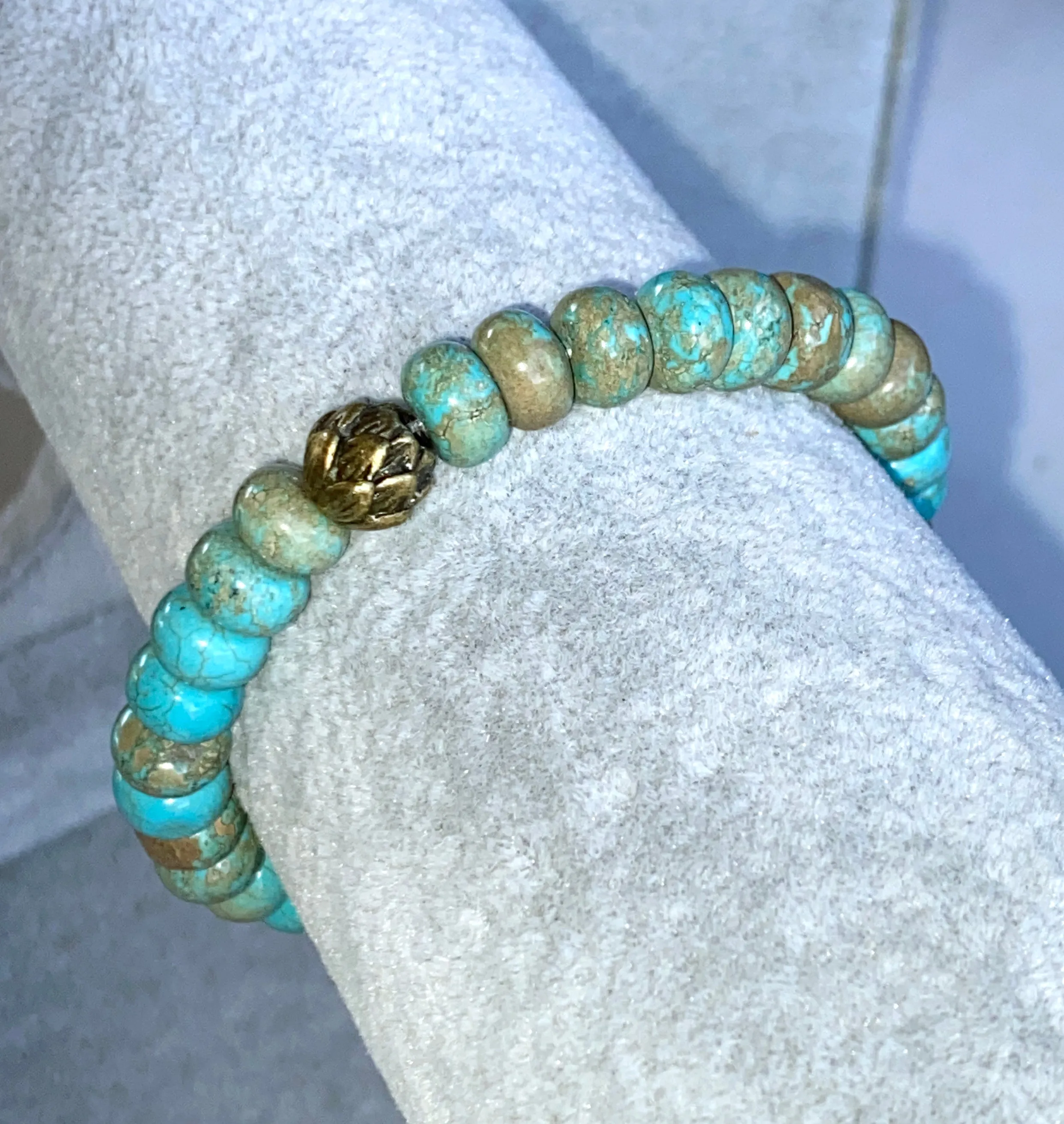 Boulder Creek Turquoise Beaded Gemstone stretch Bracelet