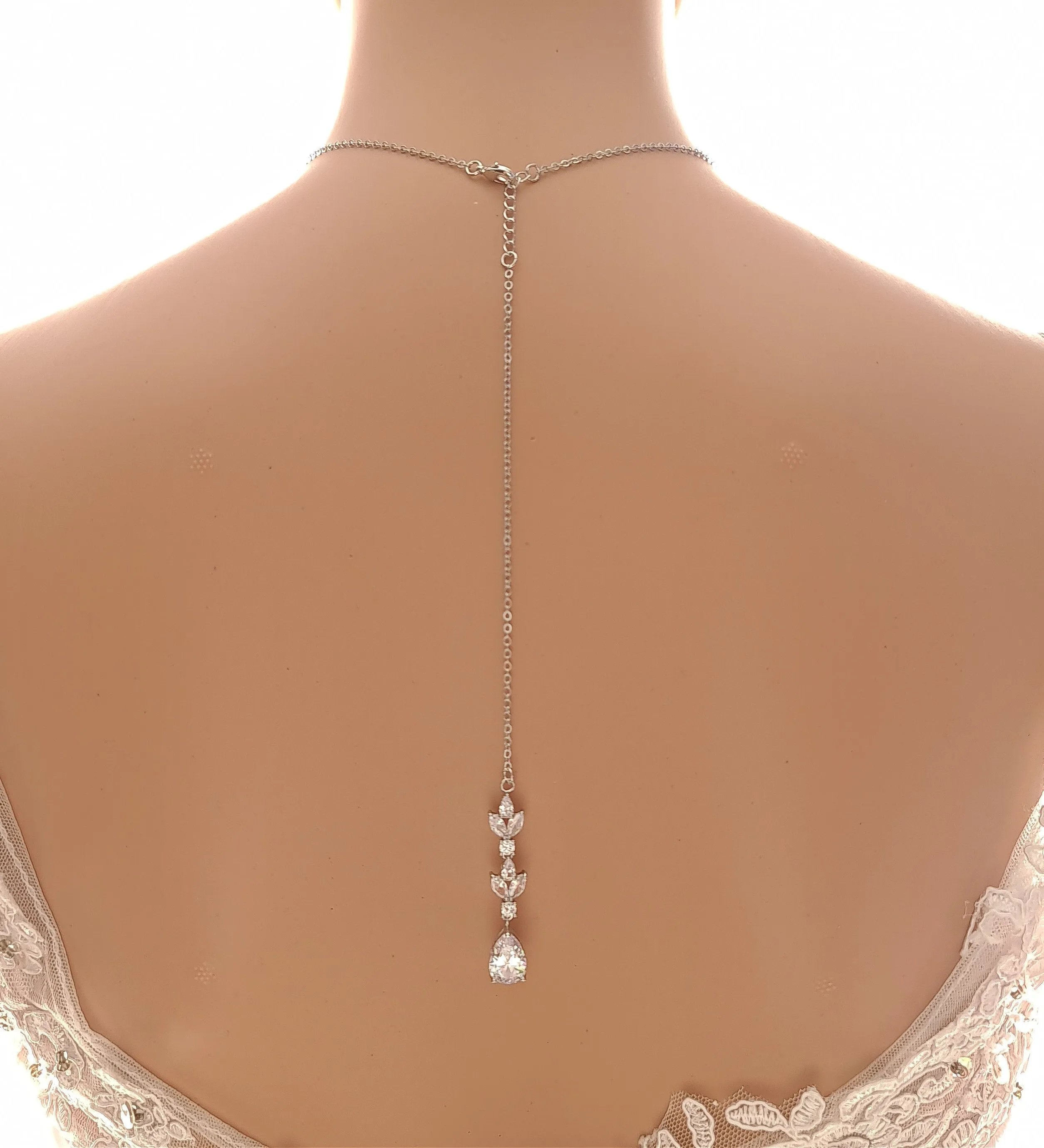 Bridal Necklace Set with Earrings Bracelet-Anya