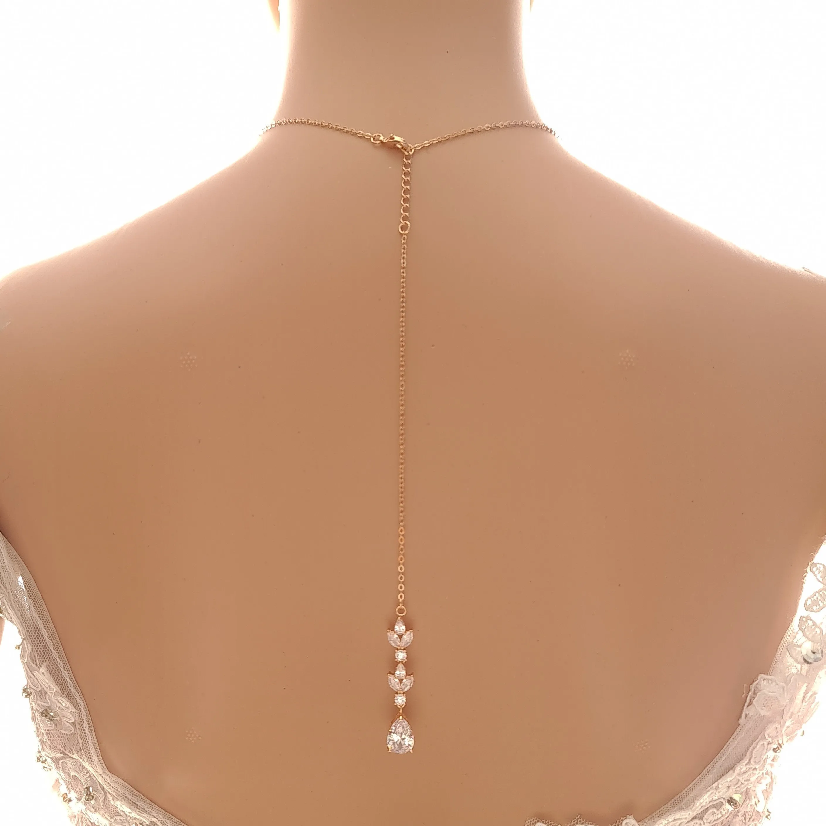 Bridal Necklace Set with Earrings Bracelet-Anya