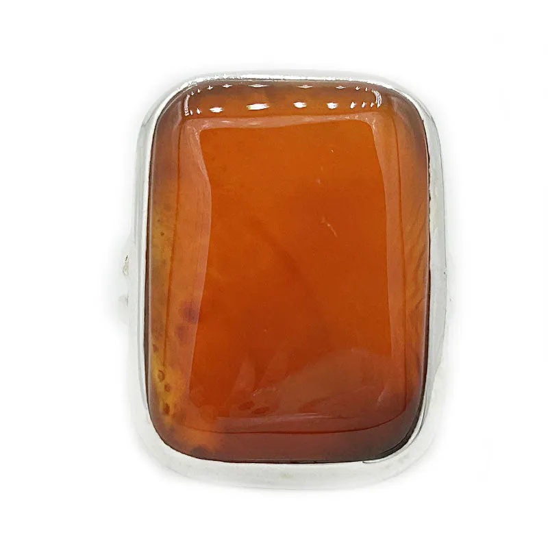 Bry Orange Carnelian Rectangle Ring