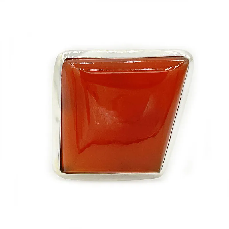 Bry Orange Carnelian Rectangle Ring