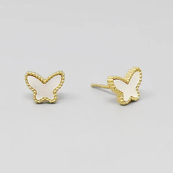 Butterfly Stainless Steel Stud Earrings