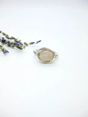 Calla : Rose Quartz Ring - r49