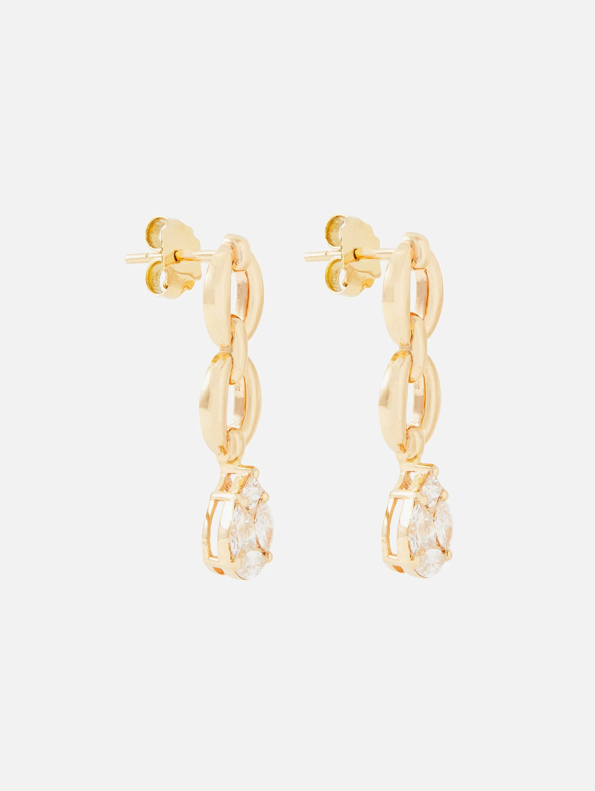 Catena Double Pear Illusion Earrings