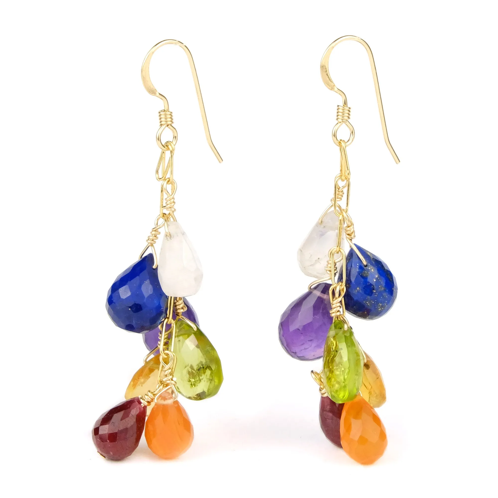 Chakra Earrings with Gold Filled French Ear Wires