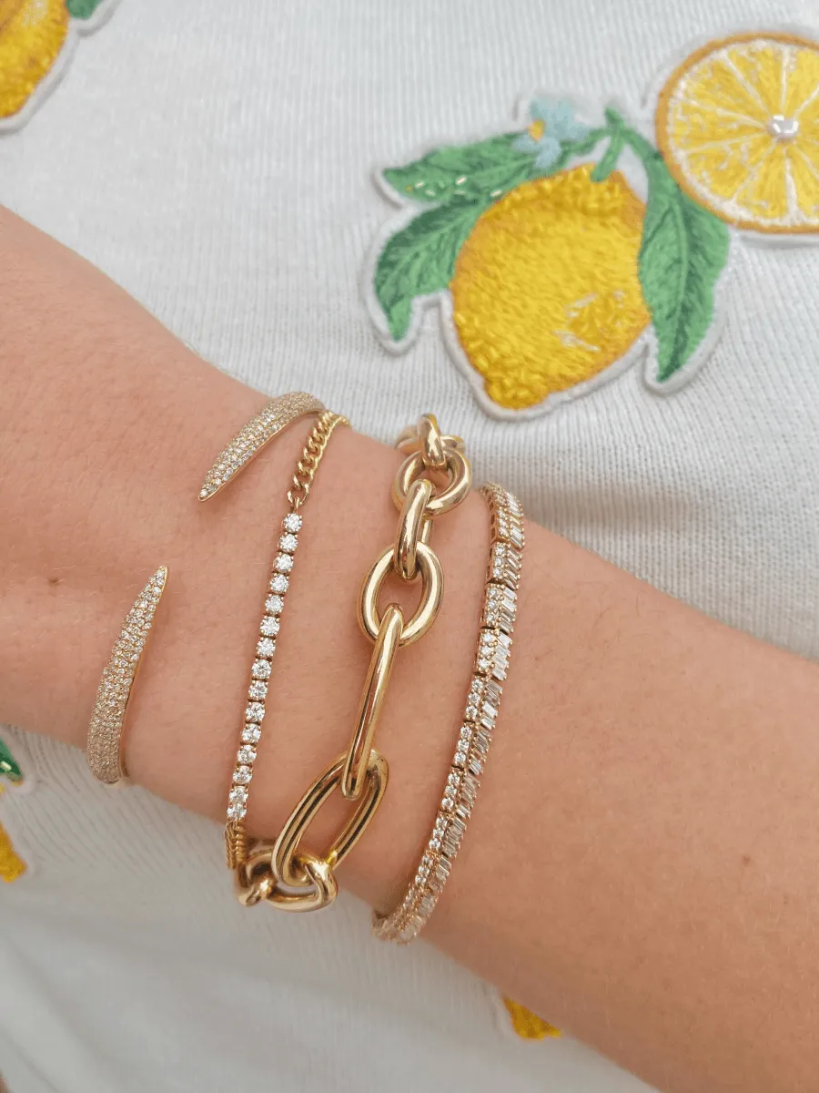 Chunky Oval Chain Bracelet 14K