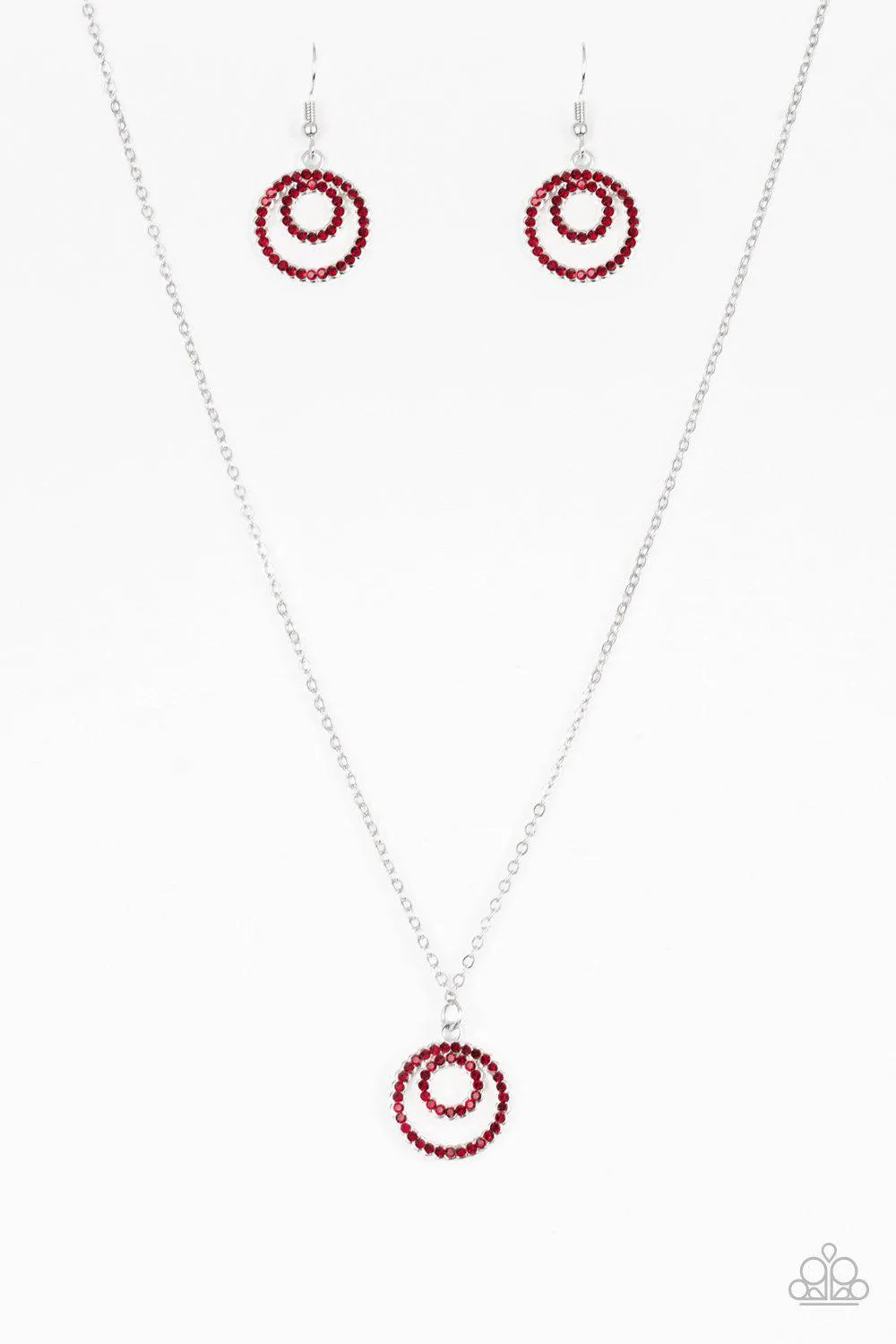 Dashingly Dapper Red Gem Necklace - Paparazzi Accessories