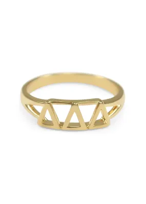 Delta Delta Delta Sunshine Gold Ring