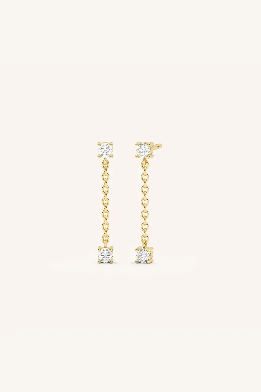 Diamante Drop Stud Earrings