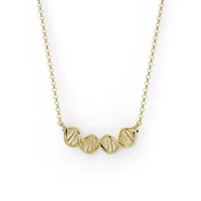 DNA necklace H | gold vermeil