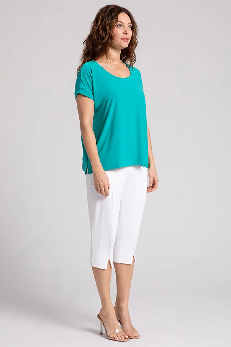 Dolman Scoop Neck Boxy Top | Gem