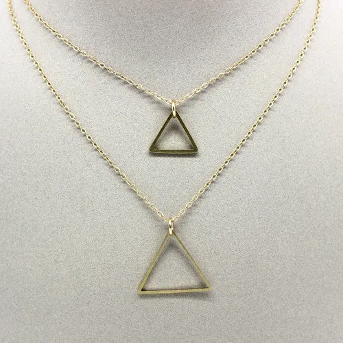 Double Triangle Necklace