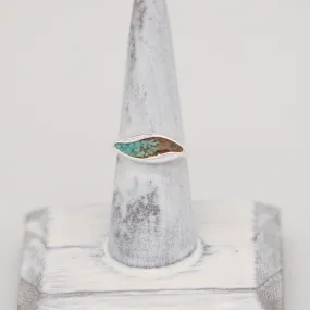 Dune Jewelry Ocean Current .925 Sterling Silver Ring - Turquoise & Blue Ridge Mountain Elements - Made in the USA