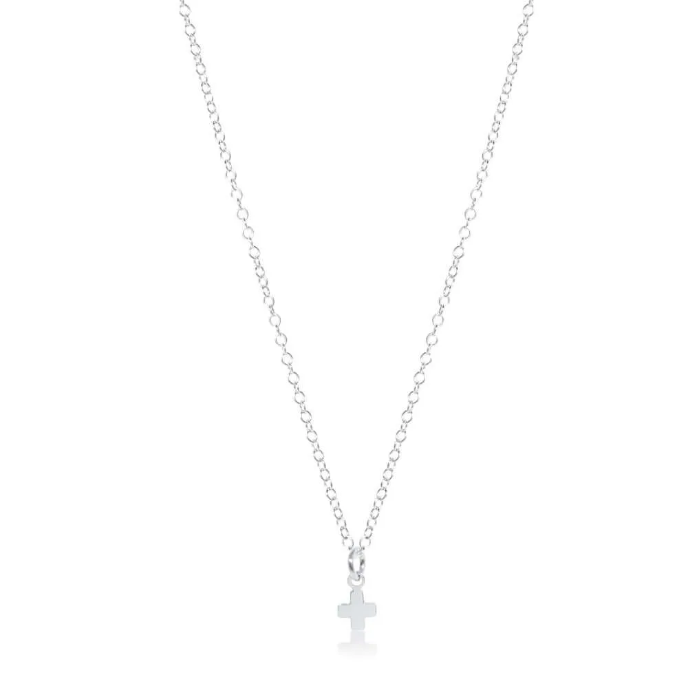 ENewton 16 Sterling Small Signature Cross Charm Necklace