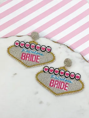 'Fabulous Bride' Vegas Beaded Dangle Earrings