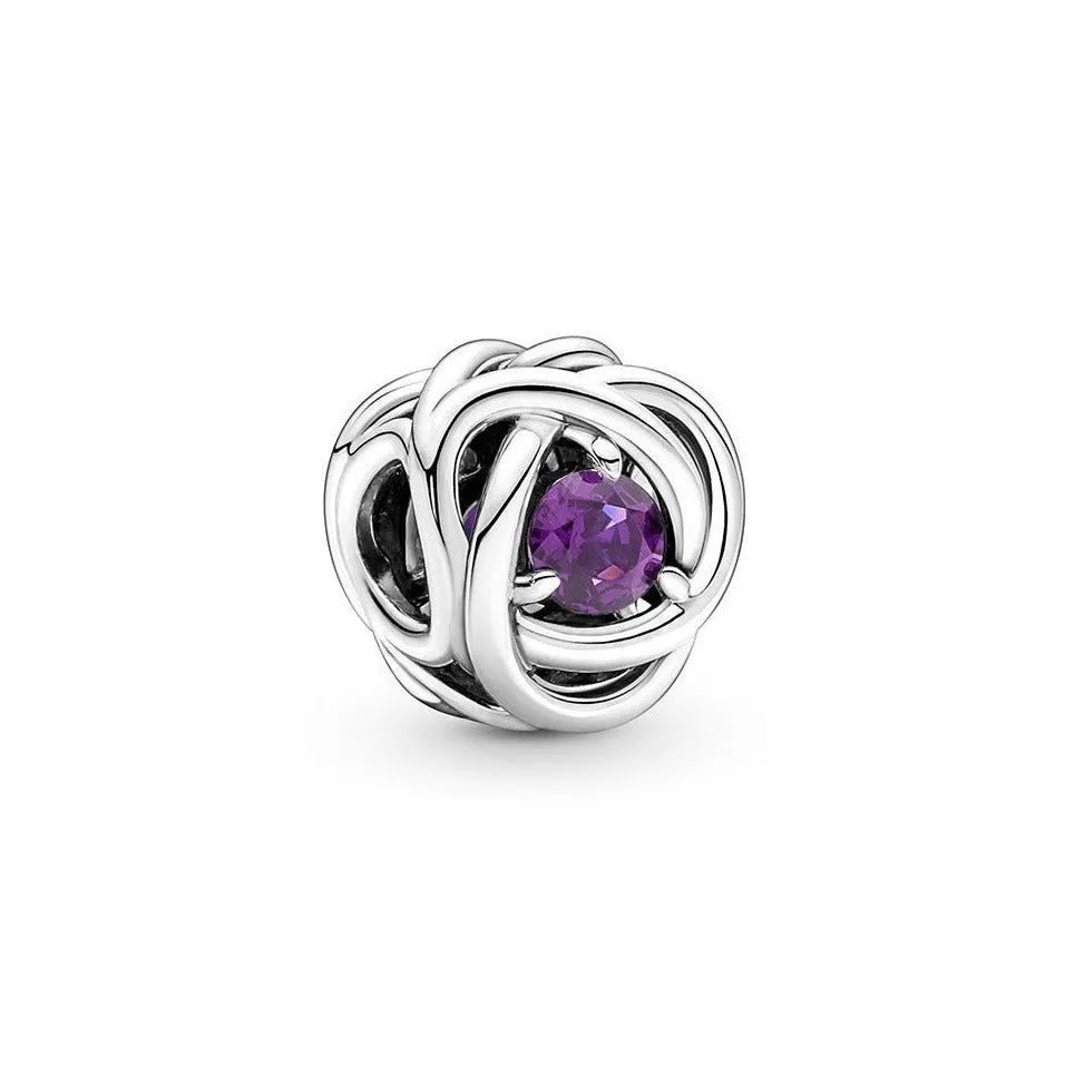 February Purple Eternity Circle Charm 790065C02