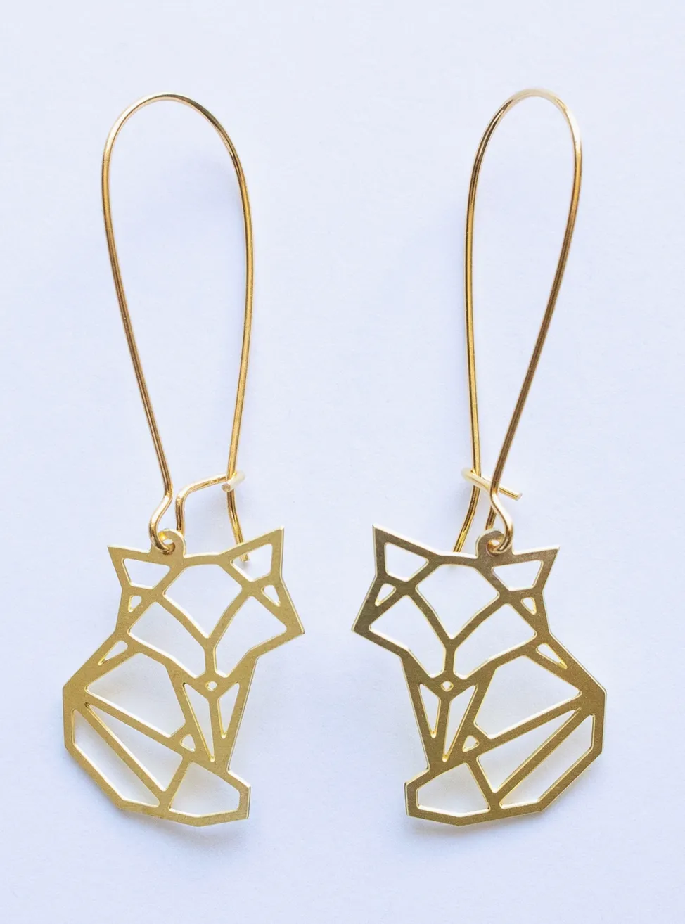 Fox Geometric Charm Dangle Earrings