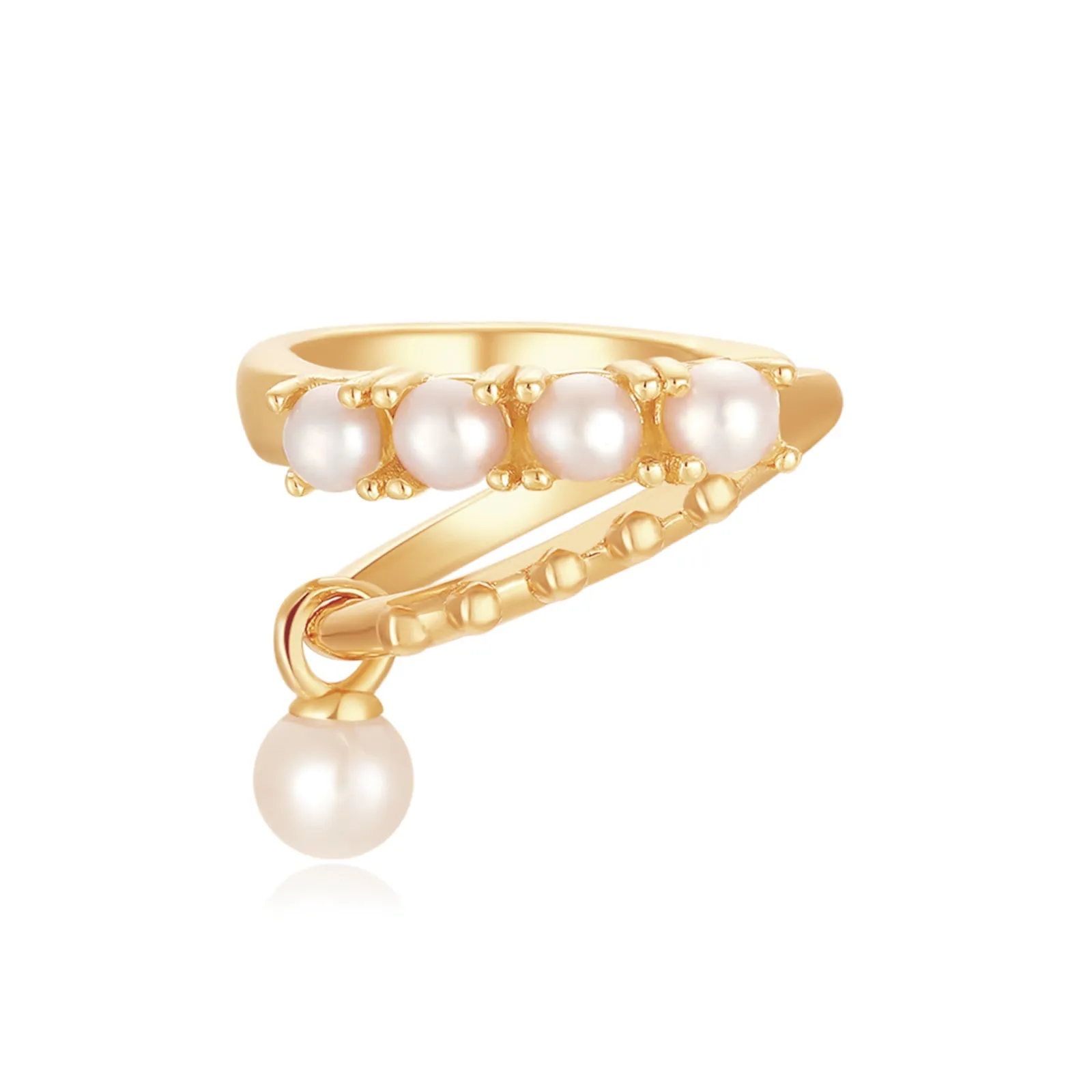 Freshwater Pearl Gold Double sided Ear Cuff